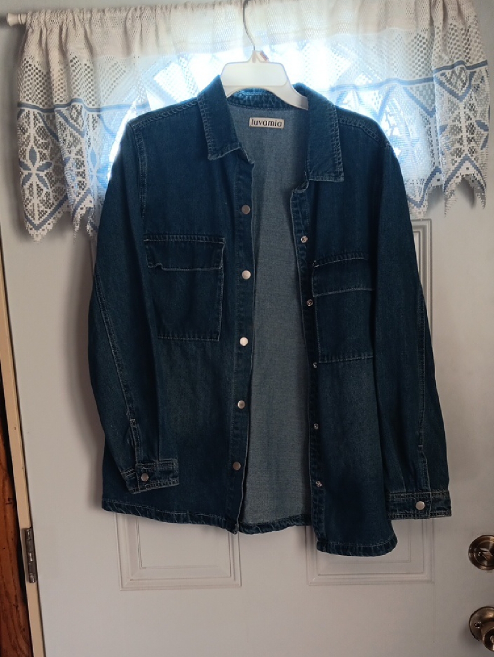 Luvamia Women's Light Blue Denim Jacket